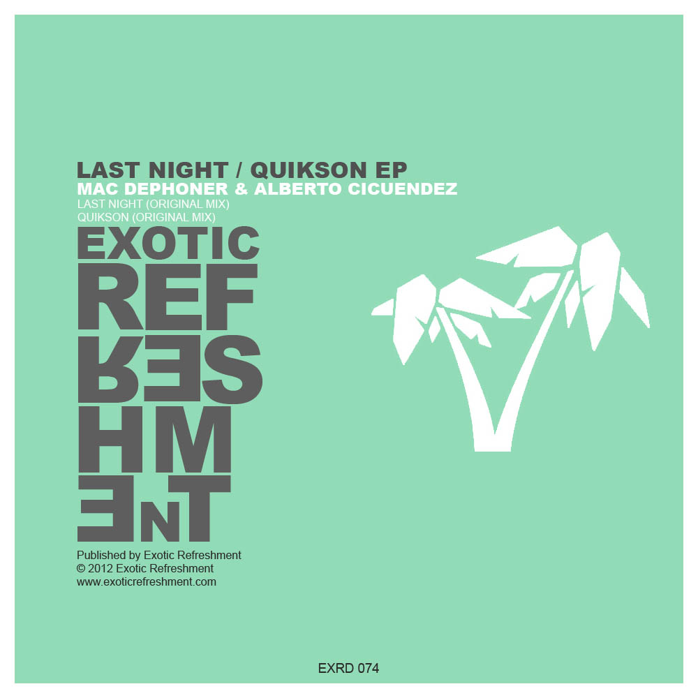Mac Dephoner & Alberto Cicuendez - Last Night / Quikson EP
